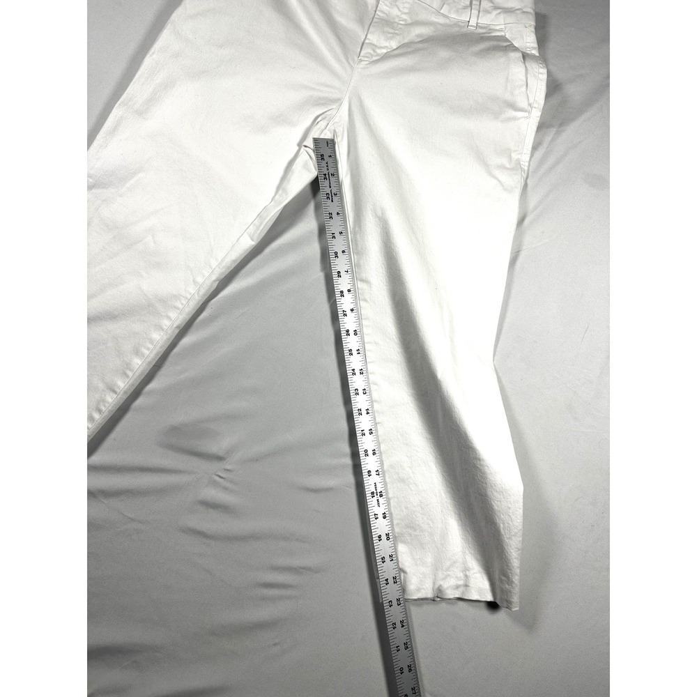 Tommy Bahama Womens White Cotton Blend Crop Chino Pants Size 6 - Picture 2 of 5